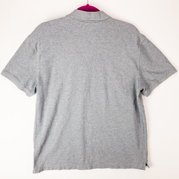 Banana Republic Organic Cotton Polo Men's Large Tagless Gray Short Sleeve Logo - Picture 8 of 10